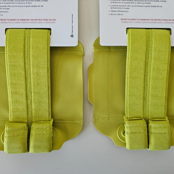 2 x NWT LULULEMON YLSR Yellow F&F Run Armband Arm Mobile Holder Women's S/M - Picture 3 of 7